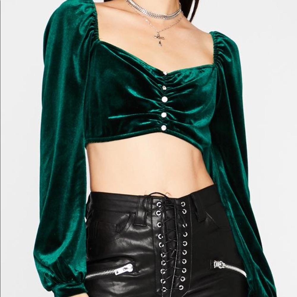 Velvet crop top